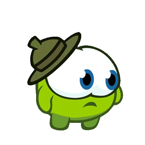 Jump Scare Nibble Nom Sticker - Jump Scare Nibble Nom Om Nom And Cut The Rope Stickers