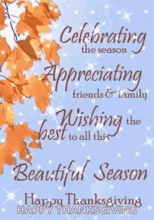 Happy Thanksgiving Wishing The Best GIF - Happy Thanksgiving Wishing The Best Celebrating The Season GIFs