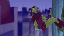 a cartoon character with a spider web on his face