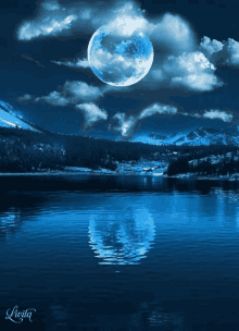 Moon Reflection GIF - Moon Reflection Lake GIFs