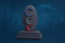 a sign for costa rica 's call center is shown