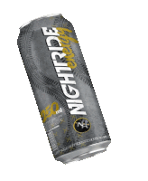 a can of nightride sitting on a white background