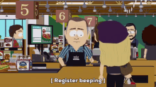 South Park Cashier GIF - Cashier Registers Good Afternoon GIFs