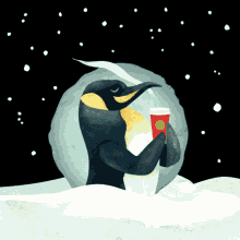 winter cold christmas penguin
