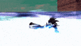 a sonic the hedgehog in a video game with a brick building in the background