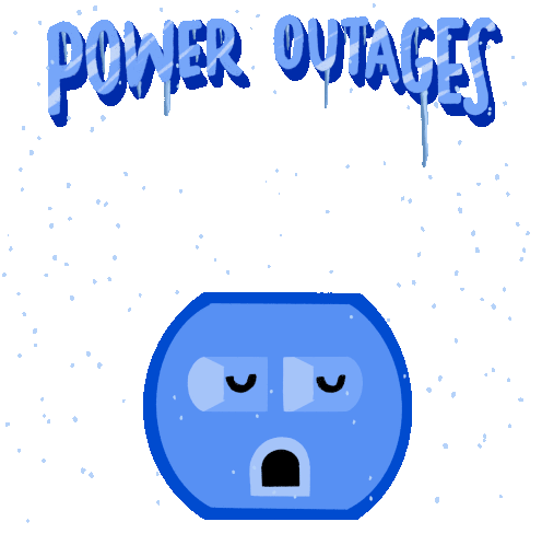 Power Outages Result From Climate Change Freezing Sticker - Power Outages Result From Climate Change Freezing Frozen Stickers
