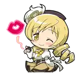 a cartoon of a girl holding a flower and a red heart .