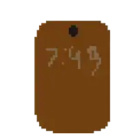 a pixel art drawing of a basketball with a yellow nike logo