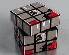 a rubik 's cube with a picture on it