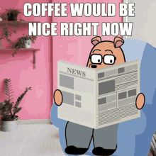 Coffee Newpaper GIF - Coffee Newpaper Morning Coffee GIFs