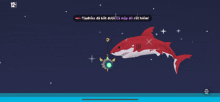 a shark in a video game with the number 12 on the bottom