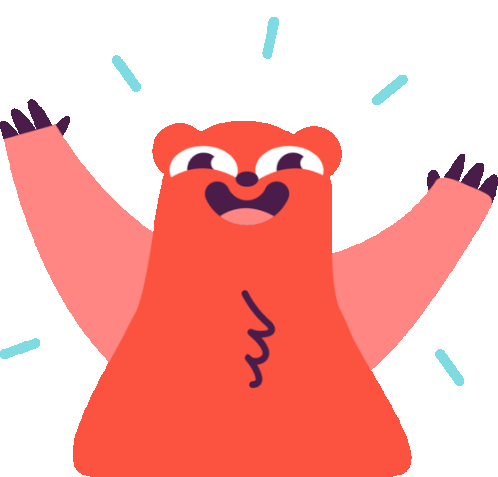 Happy Bear Shouts With Joy Sticker - Popoand Lelo Bear Mother Bear Stickers