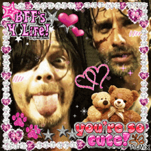 Rick And Daryl Twd Silly Rick And Daryl Bffs For Life GIF - Rick And Daryl Twd Silly Rick And Daryl Bffs For Life Rick And Daryl Glitter GIFs