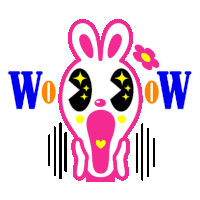 Rabbit Positive Sticker - Rabbit Positive Woow Stickers
