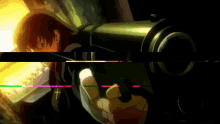 a person is holding a gun with a cross on their chest