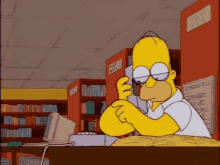 Homer Simpson Dialing GIF