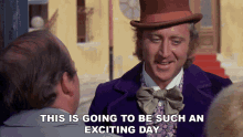 This Is Going To Be Such An Exciting Day Willy Wonka And The Chocolate Factory GIF - This Is Going To Be Such An Exciting Day Willy Wonka And The Chocolate Factory Itll Be An Amazing Day GIFs