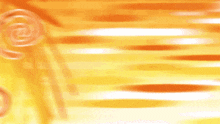 a blurred image of a girl with purple hair and a yellow background