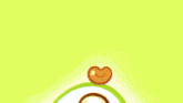a cartoon character holding a waffle cone with a letter c on it