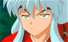 anime inuyasha annoyed eyebrow raise