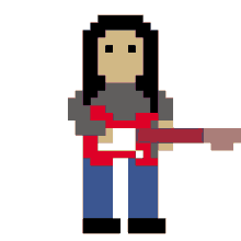 guitar play instrument pixel music