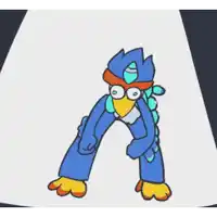 a cartoon of a bird wearing a helmet and glasses