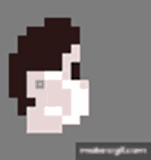 a pixel art drawing of a man with sunglasses
