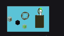 a screenshot of a minecraft game with a dream statue