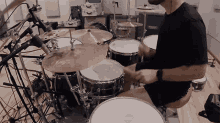 Playing Drums State Champs GIF - Playing Drums State Champs Eventually Song GIFs