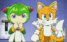 Tails And Cosmo Protect GIF - Tails And Cosmo Protect Cosmo The Seedrian GIFs
