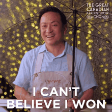 I Cant Believe I Won Vincent GIF - I Cant Believe I Won Vincent The Great Canadian Baking Show GIFs