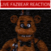five nights at freddy 's freddy bear holding a microphone