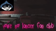 a picture of a cat with the words you 're so lancer fan club