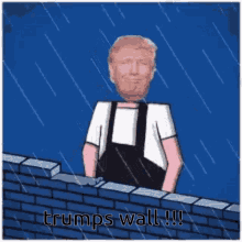 Donald Trump Trumps Wall GIF - Donald Trump Trumps Wall Building Wall GIFs