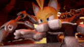 Tails Nine Sonic Prime GIF - Tails Nine Sonic Prime Destroy GIFs