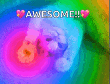 a picture of a cat with the words awesome written above it