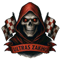 an ultras zakho logo with a grim reaper