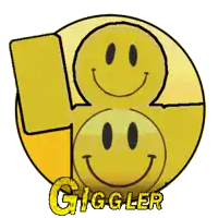a smiley face with the word giggler written below it
