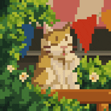 Pixel Cat GIF - Pixel Cat Summer Days City GIFs