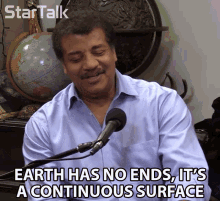 Earth Has No Ends Its A Continuous Surface Neil Degrasse Tyson GIF - Earth Has No Ends Its A Continuous Surface Neil Degrasse Tyson Startalk GIFs