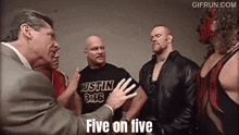 Steve Austin Undertaker GIF - Steve Austin Undertaker Five On Five GIFs