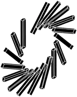 a black and white graphic of a circle made of lines