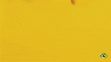 colorful paint dripping on a yellow background with a blue exclamation point in the middle