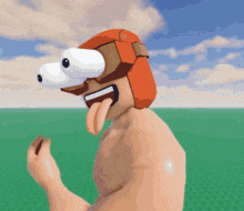 a cartoon character with a tongue sticking out