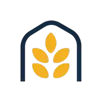 an icon of a wheat ear with a blue arch