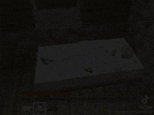 a man is laying on a bed in a minecraft game