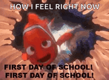 Nemo Finding Nemo GIF - Nemo Finding Nemo First Day Of School GIFs