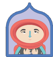 Farah Prays Sticker - Farahin The Galaxy Mosque Muslim Stickers