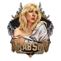 a drawing of a woman with wings and the words arabsun