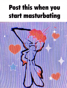 a drawing of a clown with the words post this when you start masturbating on the bottom